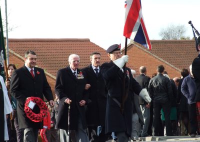 A Rembrance Sunday parade to the Messingham War Memorial