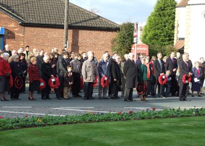 A Rembrance Sunday service at the Messingham War Memorial