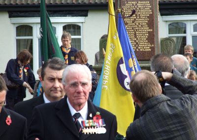 A Rembrance Sunday service at the Messingham War Memorial