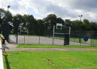 Outdoor mulit-use games area - with basket ball hoops, goal posts etc.