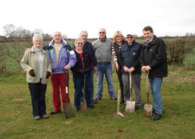 A group of volunteers about to start on the Jubilee Planting project in 2012