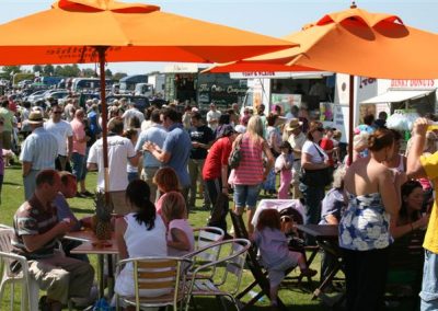 Visitors to Messingham Show eating and drinking