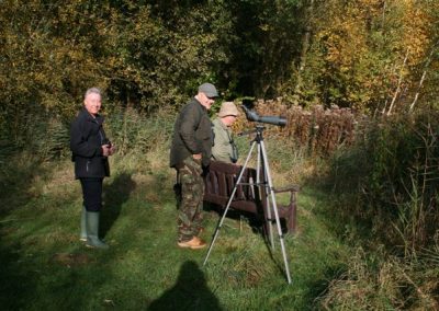 Bird watchers in the nature reserve near Messingham